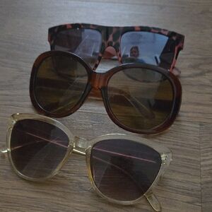 Stylish Women's Sunglasses Set - Tortoise, Brown, and Gold